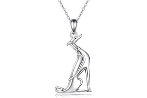 JERWLI Greyhound Collana in argento Sterling 925 Greyhound Gioielli Greyhound Regali Greyhound Collana per ragazze e donne per cani gioielli per animali domestici