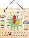 Produktbild Small F. Holzspielzeug Lernuhr Lerntafel zum erlernen von Jahreszeiten, Monate, Wochentage, Uhrzeiten aus Holz zum aufhängen geeignet Spielzeug Lernspielzeug Lernspiel Lernspiele