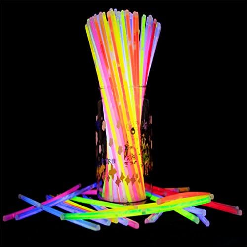 KING DO WAY Pack of 15 Light Up Glow Stick Bracelet Bangle Party Rave Bright In The Dark