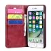 Produktbild iphone 7 Plus hülle leder Brieftasche Lederhülle Wallet Flip Ledertasche für apple 5.5" Maron