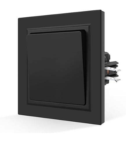 Kopp Universele Schakelaar Met Verlichting Paris Mat Zwart Schakelaandrijving Actuator 46468589
