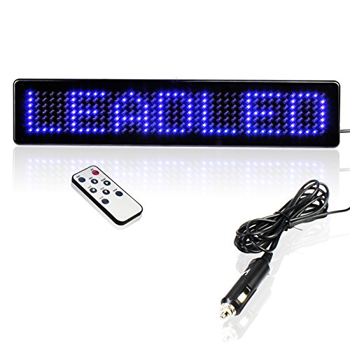 Pantalla de LED de 12V programable. , azul, 9 x 2 x 2/5 inches