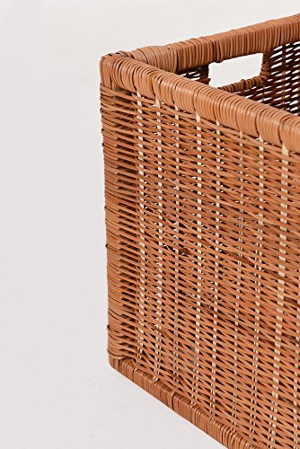 VIVANNO Regalkorb aus Rattan für Ikea Expedit und Kallax 32cm - 4