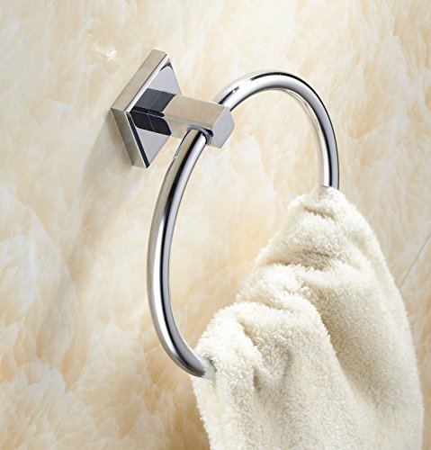 Aothpher Wand befestigter Handtuchring in der Küche Badezimmer Chrom-Edelstahl-Handtuchhalter - 4
