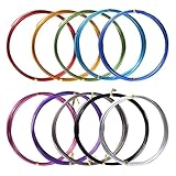 Cantidad: 10 rollos de alambres de aluminio en 10 colores diferentes, 1 mm de diámetro y 5 m de largo en cada rollo, útil y práctico, suficiente para usar en tu vida diaria