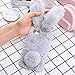 Produktbild WANGMM 3D niedlichen Kaninchen haarig warme Pelz case für iPhone 6 6s Plus Bling Strass plüsch Bunny Abdeckung für iphone6 für mädchenGray,for iPhone 6 6S