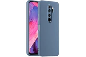 HULLIN Custodia per Telefono in Silicone Colorato, Adatta per Redmi Note 8 Pro (6.53") - Grigio lavanda