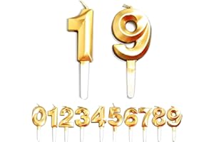 WLHGH Geburtstag Zahl Kerzen, 1/9/19/91 JJubiläumstorten Dekoration, Gold Nummer Geburtstagskuchen kerzen, Kuchen Dekoration für Geburtstag Party Hochzeit Jahrestag Abschlussfeier Feier Lieferungen