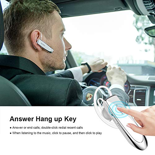 New Bee Bluetooth Headset Wireless Headset Bluetooth Freisprechen im Ohr mit Clear Voice Capture Technologie Bluetooth In-Ear Headset für iPhone Samsung Huawei HTC, Sony, usw – Bild 3