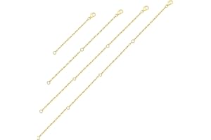 FANTASYON Necklace extender Chain Silver Bracelet Extension Chain Stainless Steel Jewelry Extension Chain 4PCS Silver Chain Extender Extension Chains for Necklace Bracelet Anklet Jewellery Making(2 4 6 8 Inch)