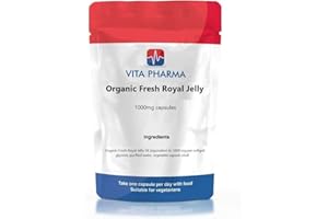 VITA PHARMA Organic Fresh Royal Jelly 1000mg 60 Capsules, Energy & Vitality, Healthy Immune System, Skin, Hair & Overall Wellness