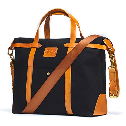 Preisvergleich Produktbild YAAGLE Herren Handtasche Freizeit Schultertasche Kuriertasche groß Fassungsvermögen Querschnitt Reisetasche Laotoptasche-black