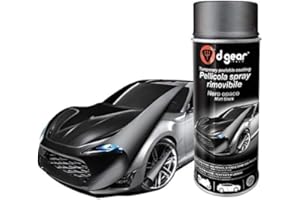 Lancer Vernice Pellicola Spray RIMUOVIBILE Removibile Wrapping D Gear 400ml + 1 Adesivo da pc Ricambi Auto Europa Gratis (Nero Opaco)