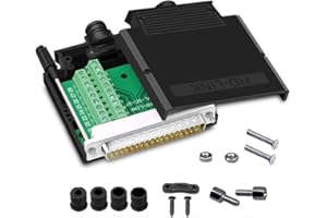 PENGLIN Adaptateur DB37 sans soudure RS232 D-SUB vers connecteur mâle à 37 broches avec étui à boulons longs