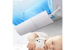 JANGZIIA Deflettore regolabile per climatizzatore Parabrezza aria condizionata Scudo del condizionatore Freddo/Calda, per casa/Ufficio,Anziani, Neonati, Donne in Gravidanza - Bianco