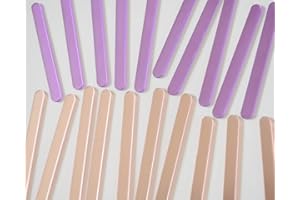 The Baked Studio,Lot de 20 bâtonnets de glace roses et violets – Bâtons de glace réutilisables en acrylique pour décoration de gâteaux, bonbons, cadeaux de fête (rose et violet, 20)