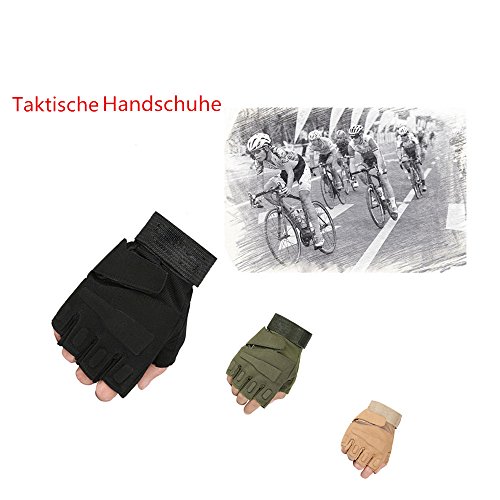 Leefrei® Herren Taktische Handschuhe fingerlos Handschuhe Fahrradhandschuhe Motorrad Handschuhe outdoor sport Handschuhe Fitness Handschuhe Army Gloves Ideal für Airsoft, Militär,Paintball,Airsoft, Jagd … - 3