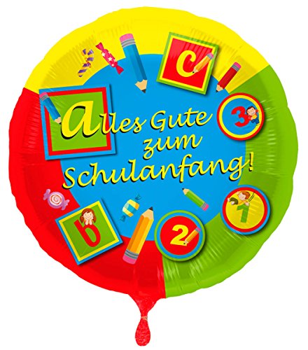 Folienballon Luftballon Schulanfang Deko - 43cm Durchmesser