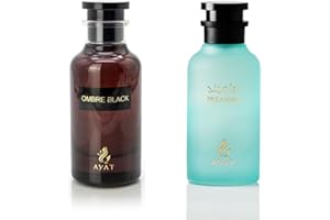 AYAT PERFUMES - Coffret 2 Parfums – Eau de Parfum Ombre Black & Dreaming – 2x100ml – Mixte – Parfum Oriental de Dubaï – Longue Durée – Idée Cadeau