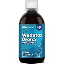 Drenante Forte Detox e Diuretico contro la Ritenzione Idrica,  Disintossicante fegato, Anticellulite, Elimina le Tossine ed i Liquidi in  eccesso, Drenante Gambe da bere : Amazon.it: Salute e cura della persona