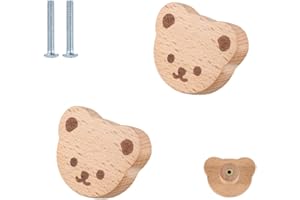 HY HUIJUN Juego de pomos decorativos de madera para armarios y cajones, marina, bosque, animales, muebles infantiles, tiradores de cajones