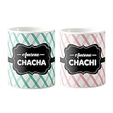 Designer Panda Awesome chacha Chachi, Gifts for Indian Uncle Aunt, Printed Coffee Mugs (Awesome chacha Chachi, Standard Size)