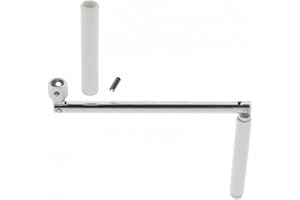 cyclingcolors Poignée de manivelle articulée pour volet roulant en acier avec contre-poignée et goupille Store Fenêtre Baie vitrée Mécanisme, Ø13mm longueur 325mm