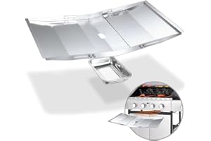 LAWIVH Fettwanne mit Auffangwanne – Universal-Abtropfpfanne für 4/5-Brenner-Gasgrill-Modelle von Nexgrill Expert Dyna Glo Grill Kenmore BHG und mehr – Edelstahl-Grill-Ersatzteile 55,9 cm - 76,2 cm