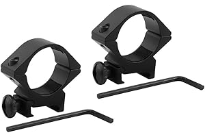 MEROURII 2Pcs Anneaux de Lunette à Profil Bas, 30 mm Profil Bas Adaptateur d'Anneaux de Montage de Lunette pour Rail Picatinny Weaver