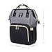 HEYI Diaper Bag Backpack Travel Large Spacious Tote Shoulder Bag Organizer (Gray-Black)