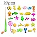 Produktbild WEIWEITOE Kreative 39/15/27 Stücke Magnetische Angeln Spielzeug Baby Badespielzeug Angeln Lernen Bildung Spielen Set (Pool Nicht Enthalten), Multicolor,