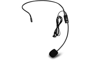 SHIDU Micrófono con Cable Flexible con Conector de Audio de 3,5 mm para Amplificador de Voz M800 M100 S40 y Otros Dispositivos de Audio Auxiliar de 3,5 mm