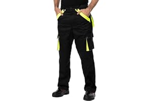 MAZALAT Pantalones de Trabajo para Hombre, Made in EU, Refuerzo y Acolchado en Las Rodillas, Pantalones Cargo