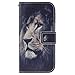 Produktbild LG K10 Hülle,LG K10 Schutzhülle Case,Cozy Hut LG K10 Kunstleder Ledertasche Schutzhülle Case Tasche,Bunte Drucken Muster PU Leder Brieftasche Hülle Wallet Case Flip Cover Hüllen Etui Lederhülle mit Standfunktion Kredit Kartenfächer für LG K10 - Löwe