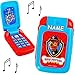 Produktbild alles-meine.de GmbH Handy mit Sound -  Paw Patrol - Hunde  - incl. Namen - für Kinder / Auto - elektrisches Kinderhandy - Klapphandy Telefon - Lernhandy / Kindertelefon zum Auf..