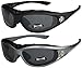 Produktbild X-CRUZE 2er Pack Choppers 911 X 06 Sonnenbrillen Motorradbrille Sportbrille Radbrille - 1x Modell 01 (schwarz/schwarz getönt) und 1x Modell 07 (anthrazit/schwarz getönt)