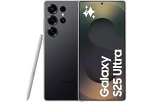 Samsung Galaxy S25 Ultra 256GB Teléfono Móvil con IA, Galaxy AI, 12GB RAM, Cámara 200MP, Dual SIM, IP68, Garantía del Fabricante 3 Años + 1 Año Extra, Titanio Negro (Versión Española)