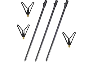 CROCH Bankstick Rutenhalter Teleskop Erdspieße Bank Stick Set zum Karpfenangeln