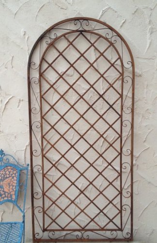 Rankgitter Spalier Wand Rankhilfe Sichtschutz Metall Provence ROST - 4