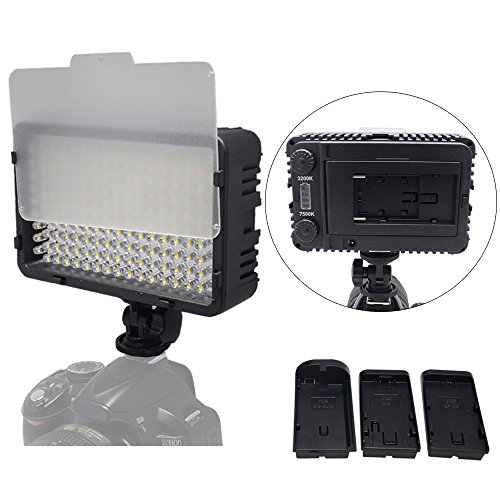 Mcoplus   168 Bi-color 3200 K - 7500 K de Ultra haute puissance panneau photographie professionnel appareil photo num  rique   cam  scope LED Studio d     clairage LED pour reflex num  rique Canon  Nikon  Pentax  Panasonic  Samsung et Olympus
