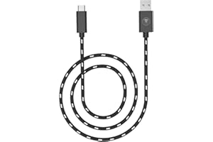snakebyte CHARGE CABLE 5 PRO (5 metrów) - kabel USB typu C, USB 2.0 na wtyk C, kabel do szybkiego ladowania, kabel USB C Mesh, odpowiedni do PS5, Xbox Series X, Samsung Galaxy, Huawei, Xiaomi, i wielu innych. design PS5