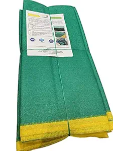 Sun Protect Green Shade Net Suitable for Garden/Balcony/Terrace Gardening and Greenhouse with UV stabilization 75% Opacity with Eyelets and Rope (Green, 2 m x 3 m)