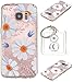 Produktbild Ultra Slim Dünn Silikon TPU Transparent für Galaxy S7 (5,1 Zoll) Hülle , Niedliche Cartoon Malerei,Premium Handy Tasche Schutz Hülle Case Cover Etui Strass Schutz schutzhülle Bumper Schale Silicone für Samsung Galaxy S7 (5,1 Zoll) + Schlüsselanhänger (R) (8)