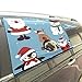 Produktbild Weiß Schneemann Winter Maskottchen Faltbare Hund Sicherheit Auto Gedruckt Fenster Zaun Vorhang Barrieren Beschützer Für Baby Kind Einstellbare Flexible Sonnenschutzabdeckung Universal Fit Für Suv