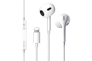 SER FLYMON Lightning Headphones[Apple MFi Certified] Apple Wired iPhone Earphones In-Ear Earbuds(Built-in Microphone & Volume Control) Compatible with iPhone 14/14 Plus/13 Pro Max/SE 2022/12 Mini/11/XS/XR/8/7