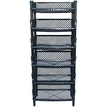 Lavigo Jumbo-Stapel-Regal, Korb-Regal, 6-teilig,anthrazit, weiß