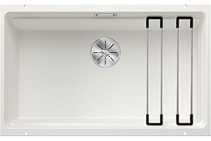 BLANCO ETAGON 700-U – Évier de Cuisine en Granit pour Meubles Bas de 80 cm de Large – Sous Plan – SILGRANIT – Blanc – 525171