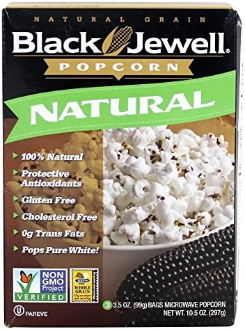 Black Jewell - All Natural Microwave Popcorn 3 Bags Natural Flavor - 10.5 oz.
