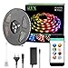 Produktbild LE Intelligente LED Streifen Set Bluetooth RGBW, 5M 5050 150 LEDs Wasserfest LED Strip RGB+Warmweiß, Smartphone kontrolliert Lichtband Lichterkette, inklusive 12V 3A Adapter