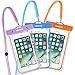 Produktbild Wasserdichte Schutzhülle, 3 Stück Glow in the Dark IPX8 Universal Wasserdichte Handy-Tasche Fällen Dry Bag mit Military Kordel für iPhone Samsung Google Pixel HTC LG HUAWEI